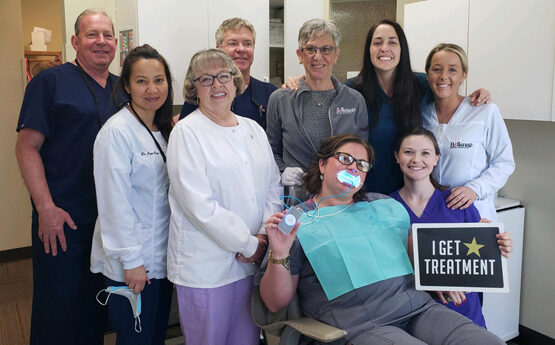 Group of staff members of dental clinic